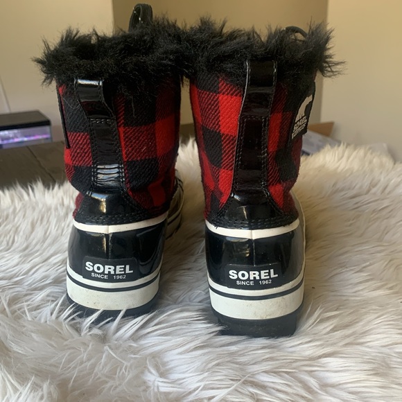 SOREL Womens Torino Insulated Waterproof red/Black Winter Snow Boots size : 7 - Picture 4 of 5